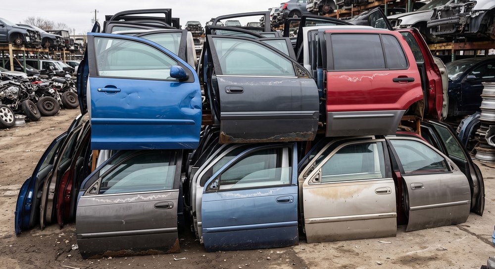 Salvaged car doors