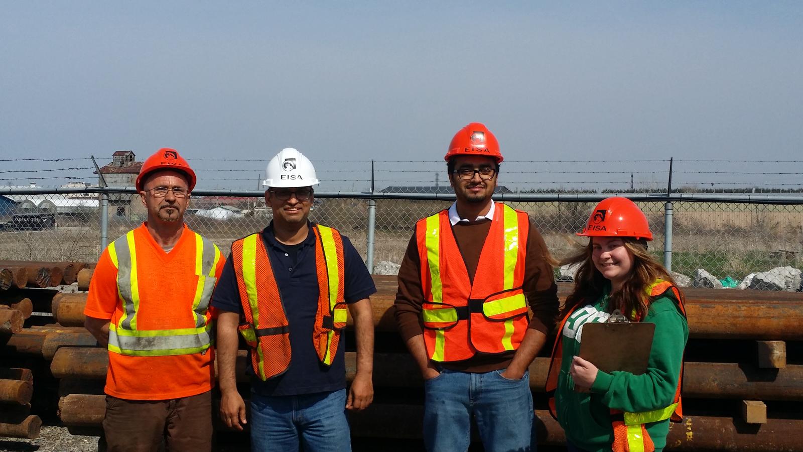 Eisa Trading Inc. team in the scrap yard